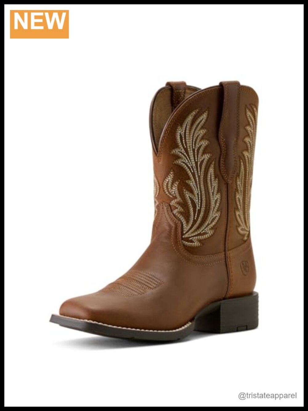 Women's Western Boots Square Toe Leather Mid-Calf Cowgirl